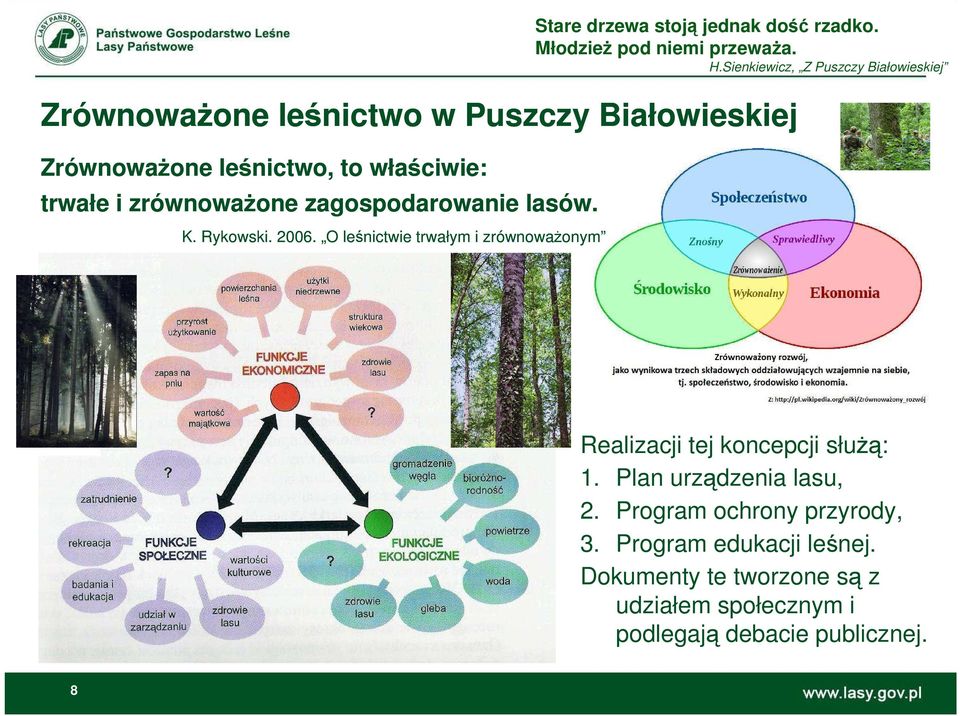 zagospodarowanie lasów. K. Rykowski. 2006.