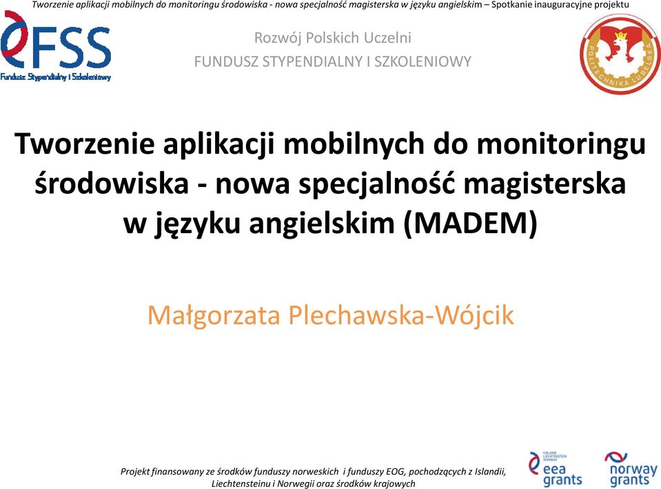 monitoringu środowiska - nowa specjalność