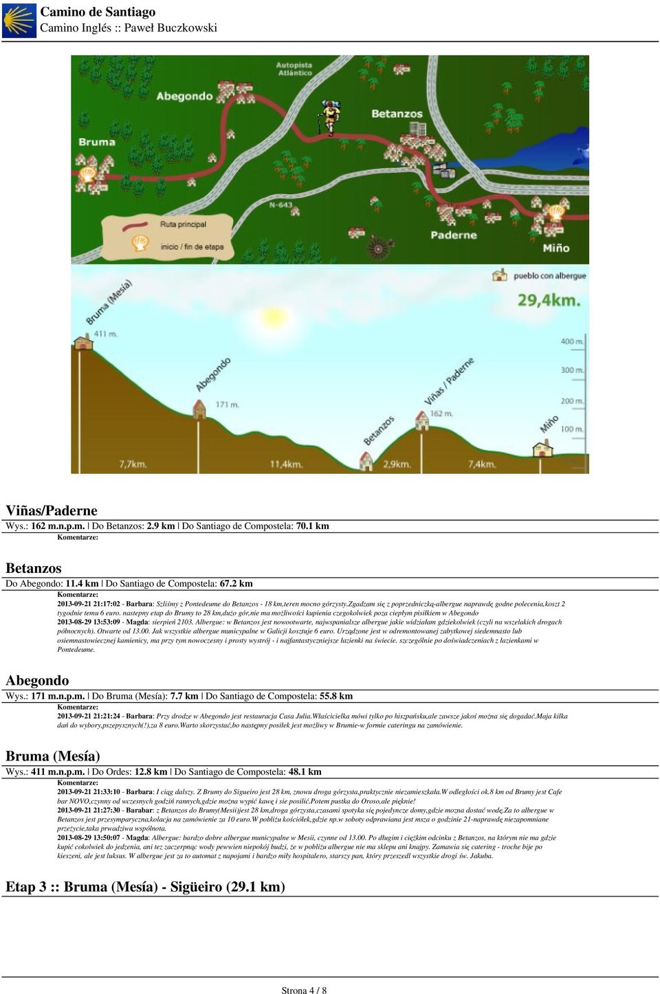 nastepny etap do Brumy to 28 km,dużo gór,nie ma możliwości kupienia czegokolwiek poza ciepłym pisiłkiem w Abegondo 2013-08-29 13:53:09 - Magda: sierpień 2103.