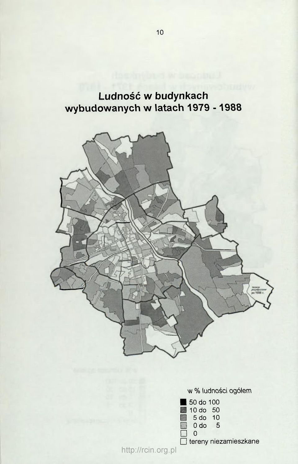 1979-1988 w % ludności