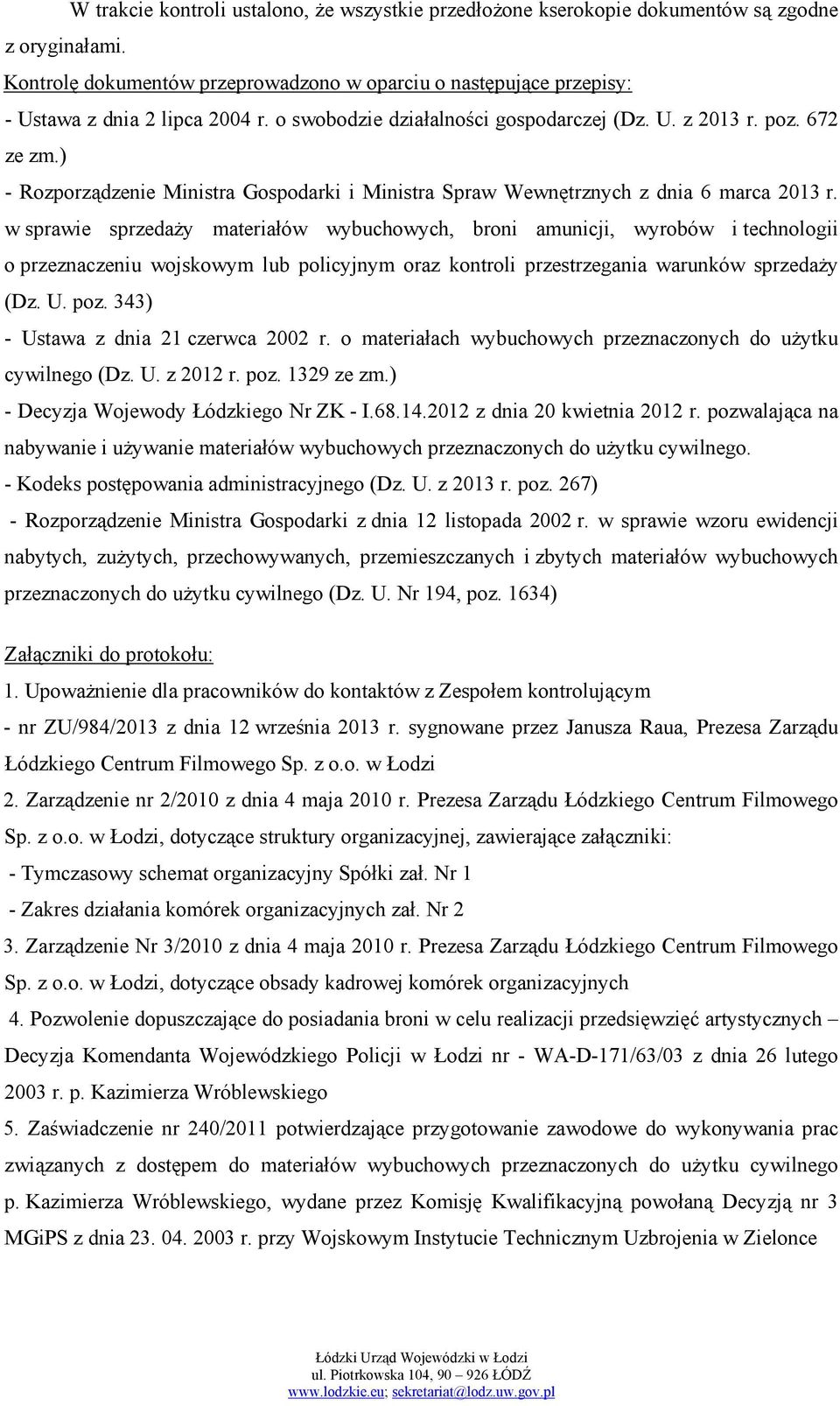 ) - Rozporządzenie Ministra Gospodarki i Ministra Spraw Wewnętrznych z dnia 6 marca 2013 r.