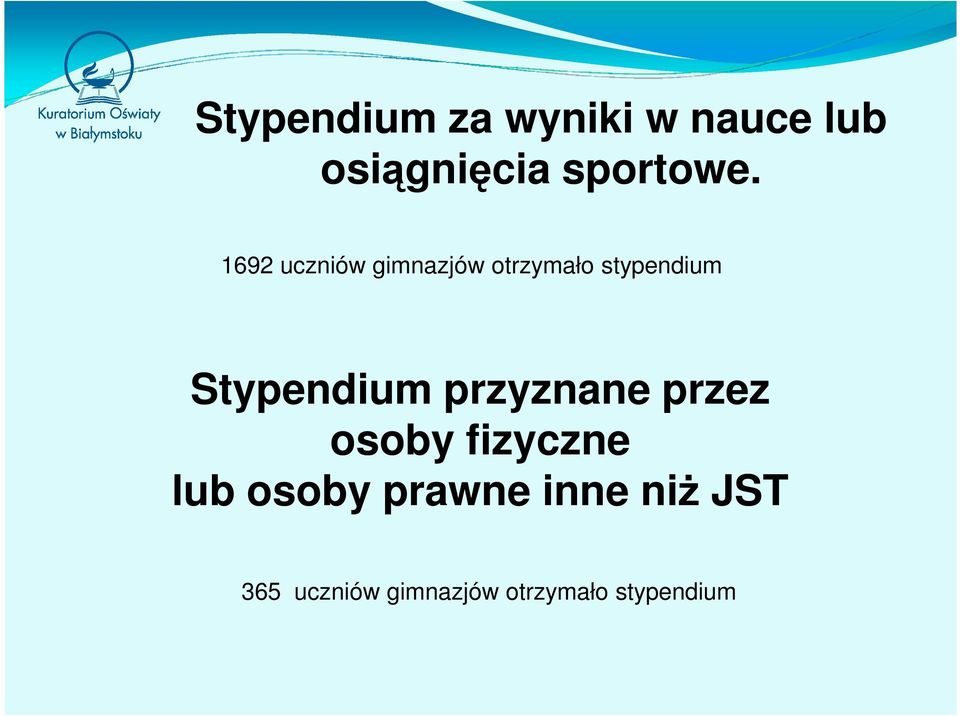 Stypendium przyznane przez osoby fizyczne lub osoby