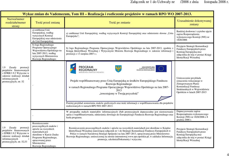 wytycznych Ministerstwa Rozwoju Regionalnego; a) emblemat Unii Europejskiej, według wytycznych Komisji Europejskiej oraz odniesienie słowne Unia Europejska ; b) logo Regionalnego Programu