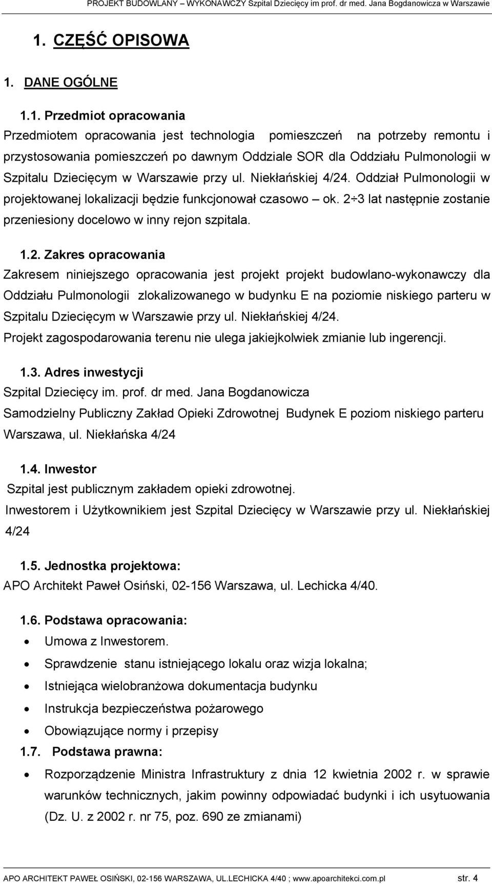 DANE OGÓLNE 1.