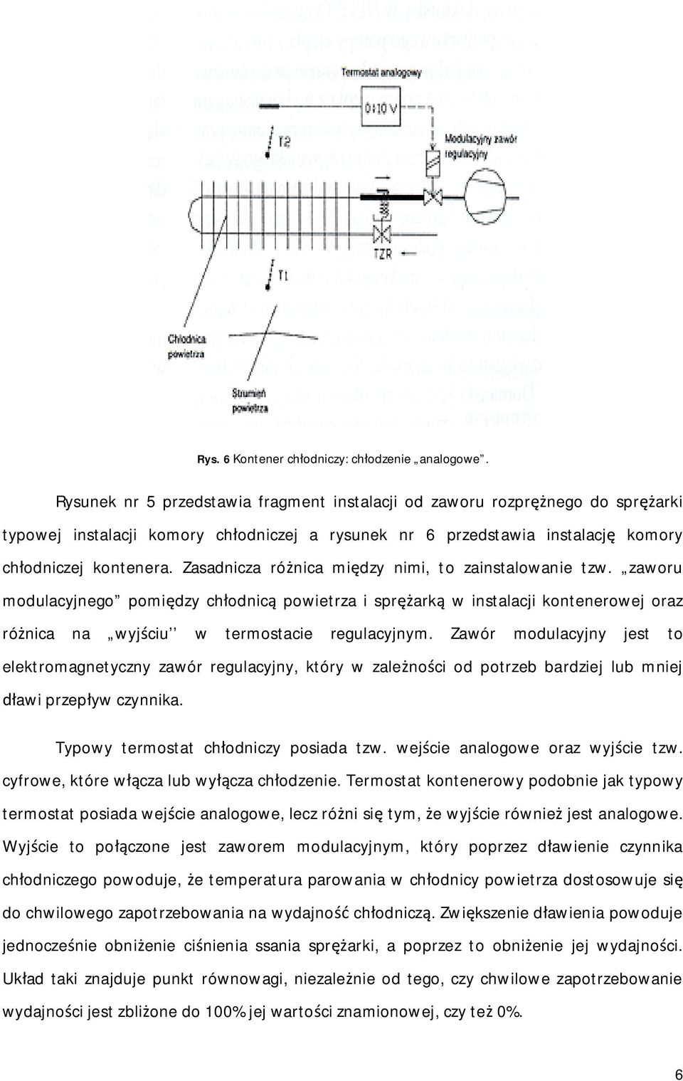 Zasadnicza rónica midzy nimi, to zainstalowanie tzw. zaworu modulacyjnego pomidzy chodnic powietrza i sprark w instalacji kontenerowej oraz rónica na wyjciu w termostacie regulacyjnym.