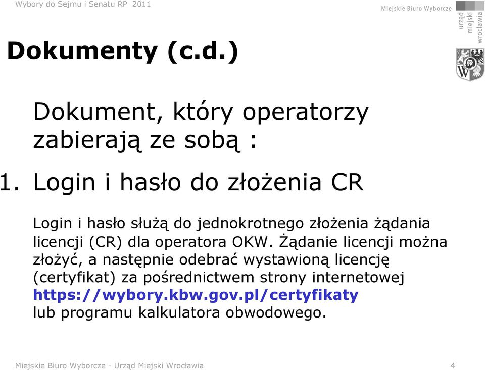 operatora OKW.