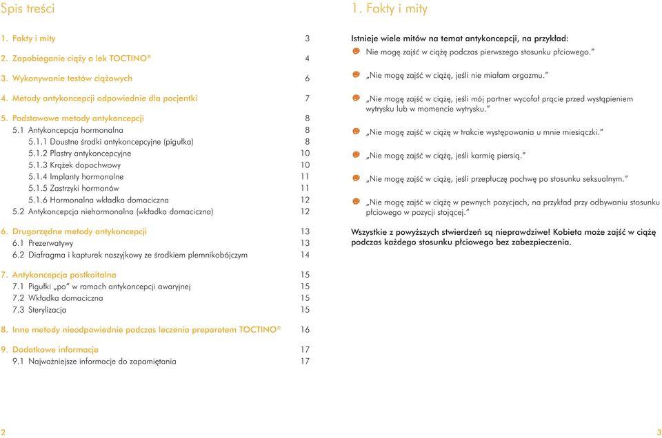1.5 Zastrzyki hormonów 11 5.1.6 Hormonalna wkładka domaciczna 12 5.2 Antykoncepcja niehormonalna (wkładka domaciczna) 12 6. Drugorzędne metody antykoncepcji 13 6.1 Prezerwatywy 13 6.