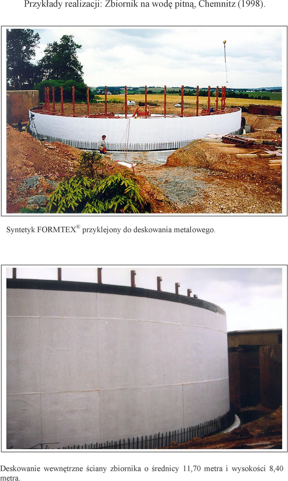 Syntetyk FORMTEX przyklejony do deskowania