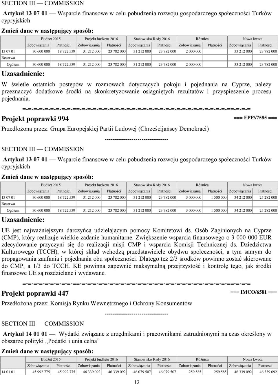 Cyprze, należy przeznaczyć dodatkowe środki na skonkretyzowanie osiągniętych rezultatów i przyspieszenie procesu pojednania.