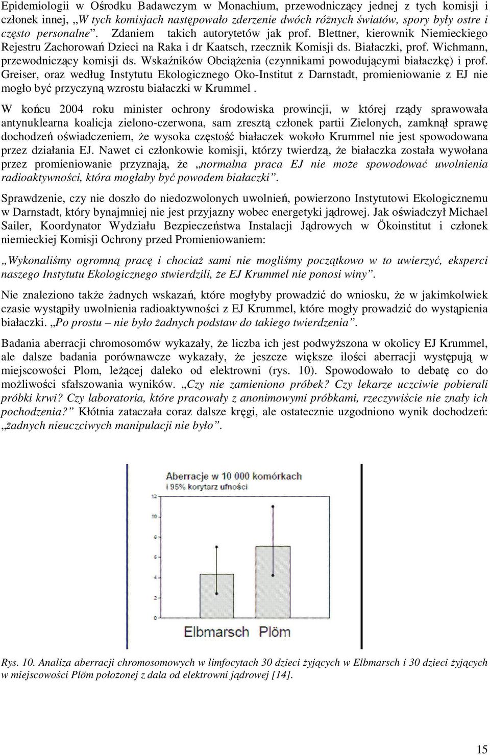 Wskaźników ObciąŜenia (czynnikami powodującymi białaczkę) i prof.