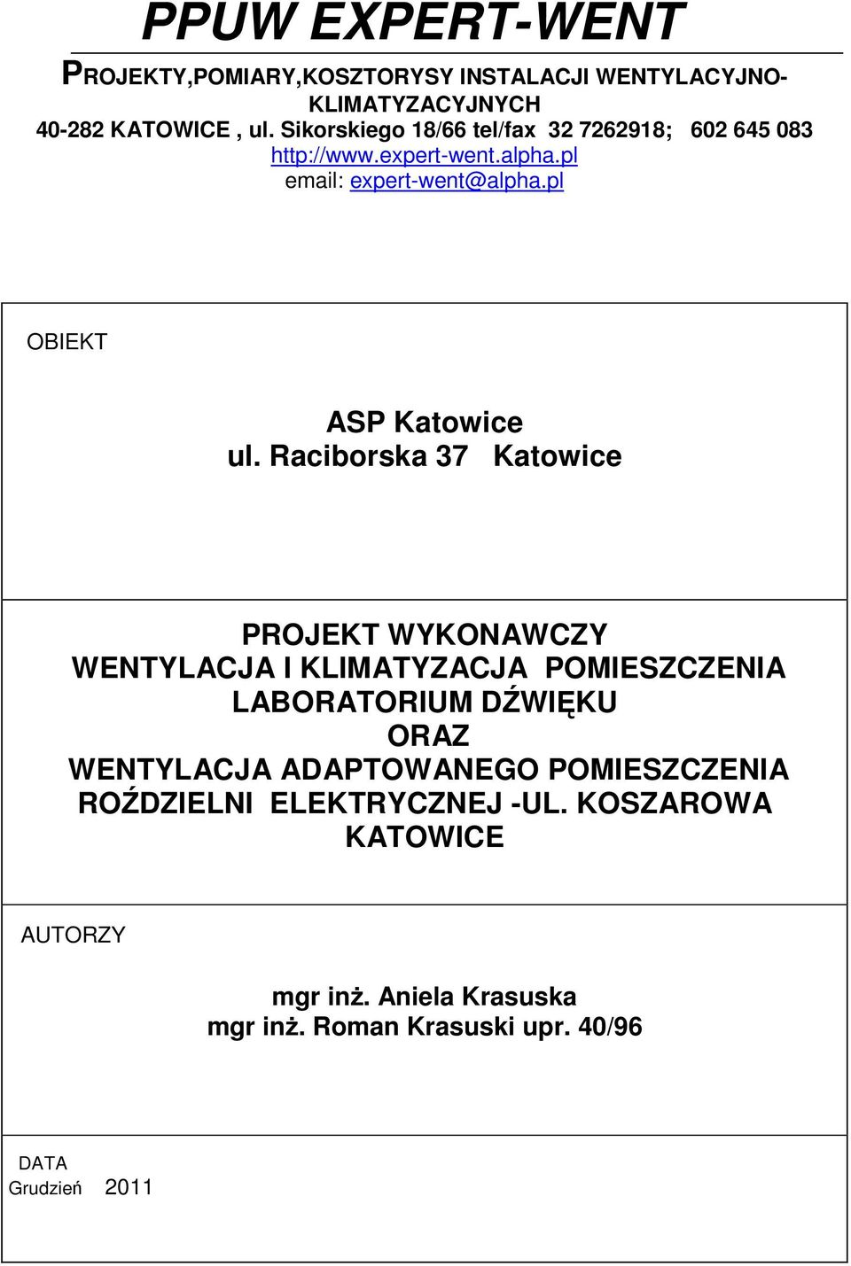 pl OBIEKT ASP Katowice ul.