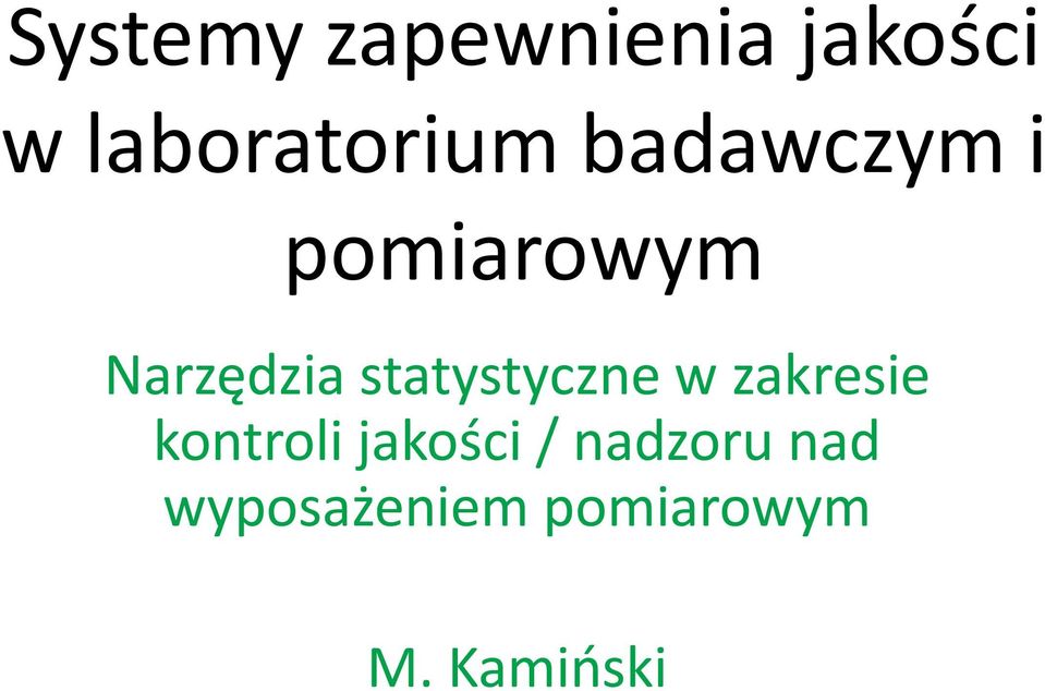 Narzędzia statystyczne w zakresie