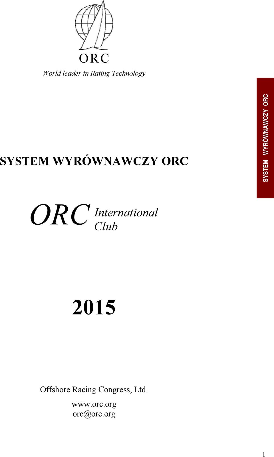 ORC ORC International Club 2015 Offshore