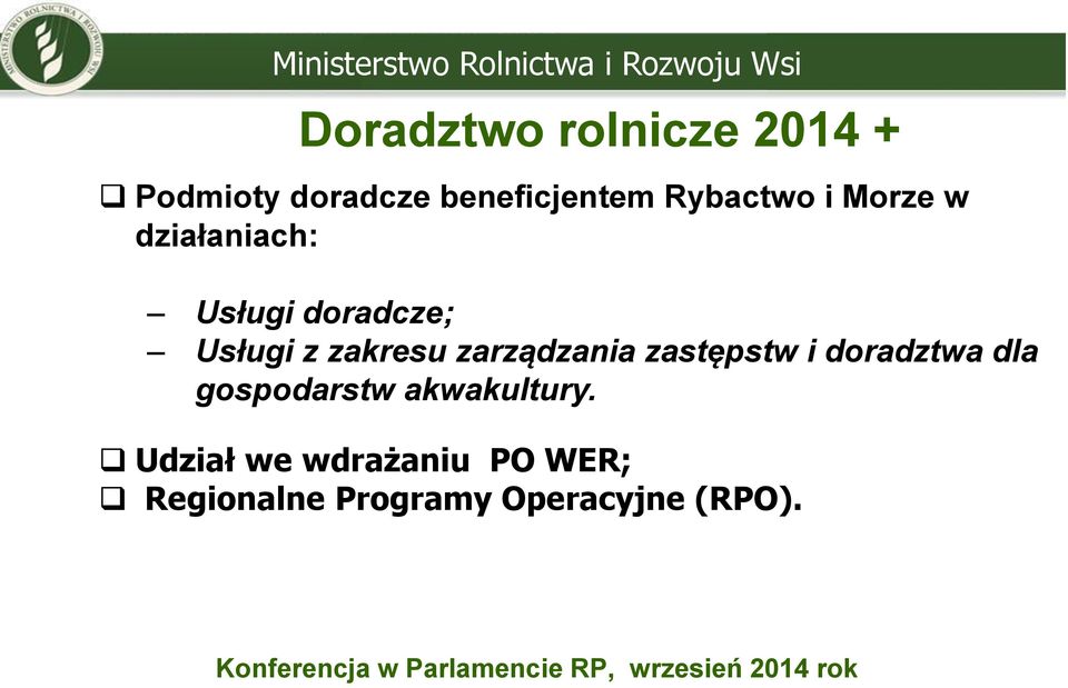 zakresu zarządzania zastępstw i doradztwa dla gospodarstw