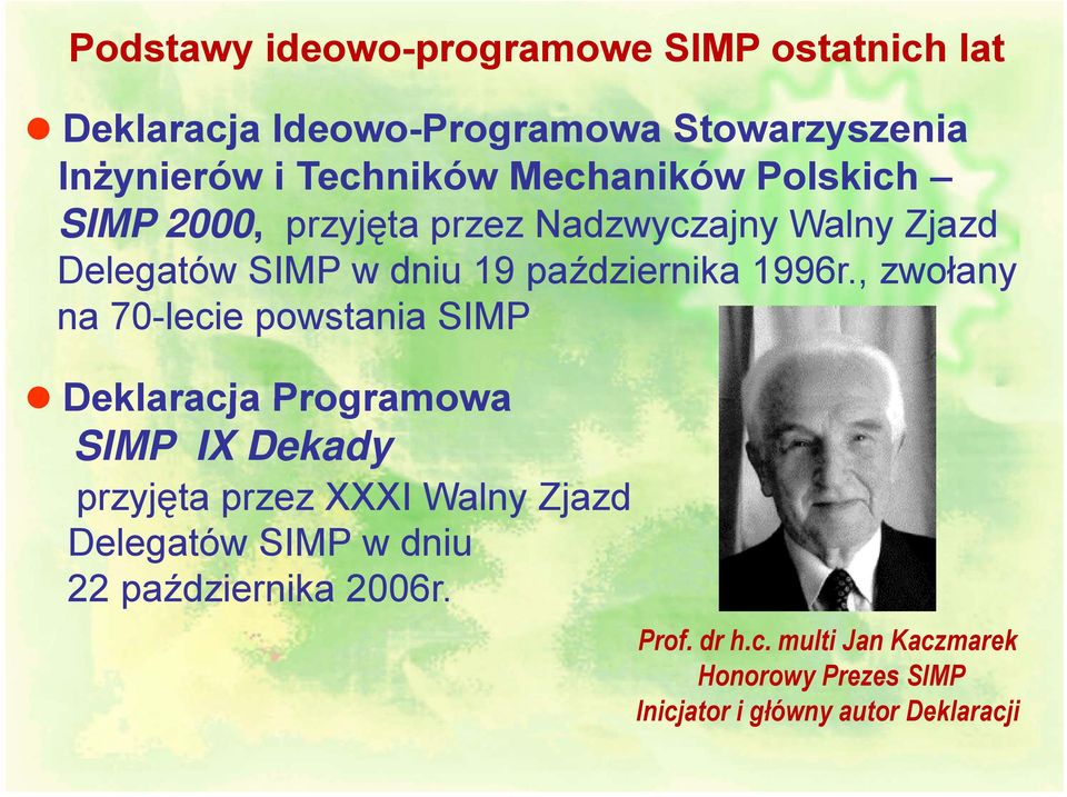 Delegatów SIMP w dniu 19 października 1996r.