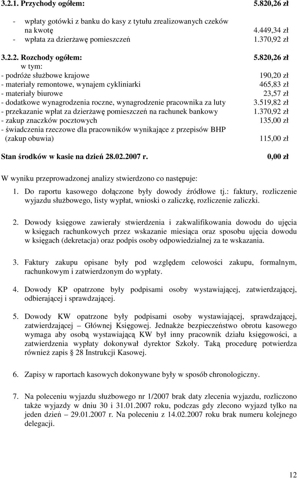 luty 3.519,82 zł - przekazanie wpłat za dzierŝawę pomieszczeń na rachunek bankowy 1.