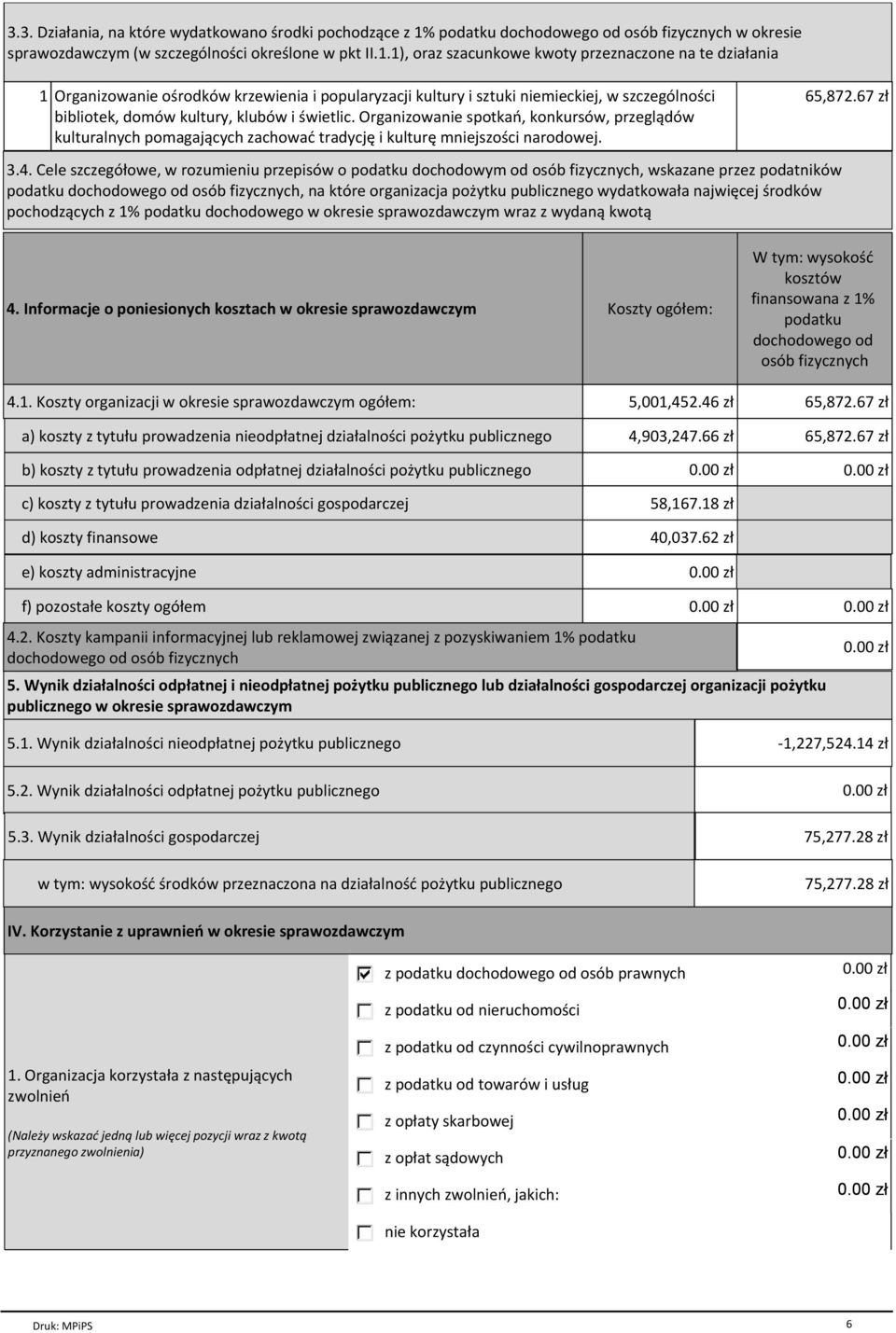 1), oraz szacunkowe kwoty przeznaczone na te dziaіania 1 Organizowanie oњrodkуw krzewienia i popularyzacji kultury i sztuki niemieckiej, w szczegуlnoњci bibliotek, domуw kultury, klubуw i њwietlic.