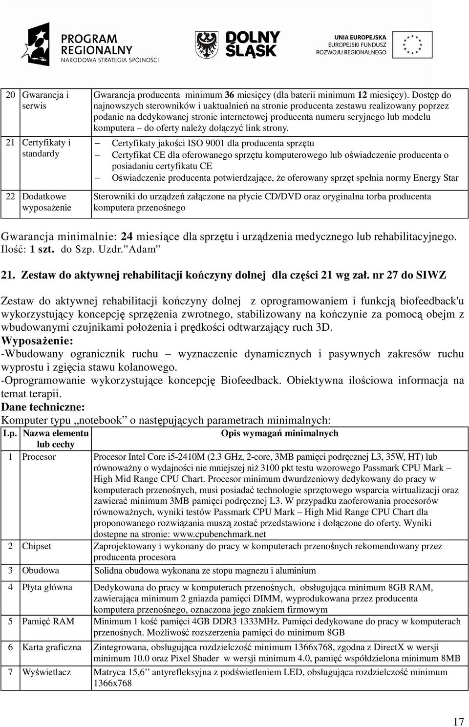 oferty naleŝy dołączyć link strony.