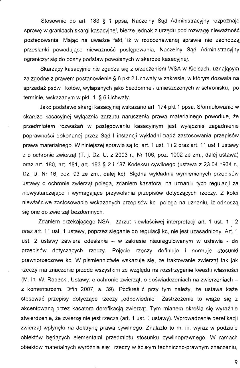 kasacyjnej.