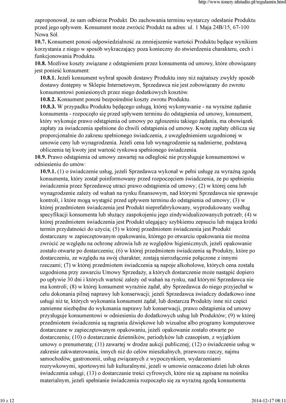 100 Nowa Sól. 10.7.