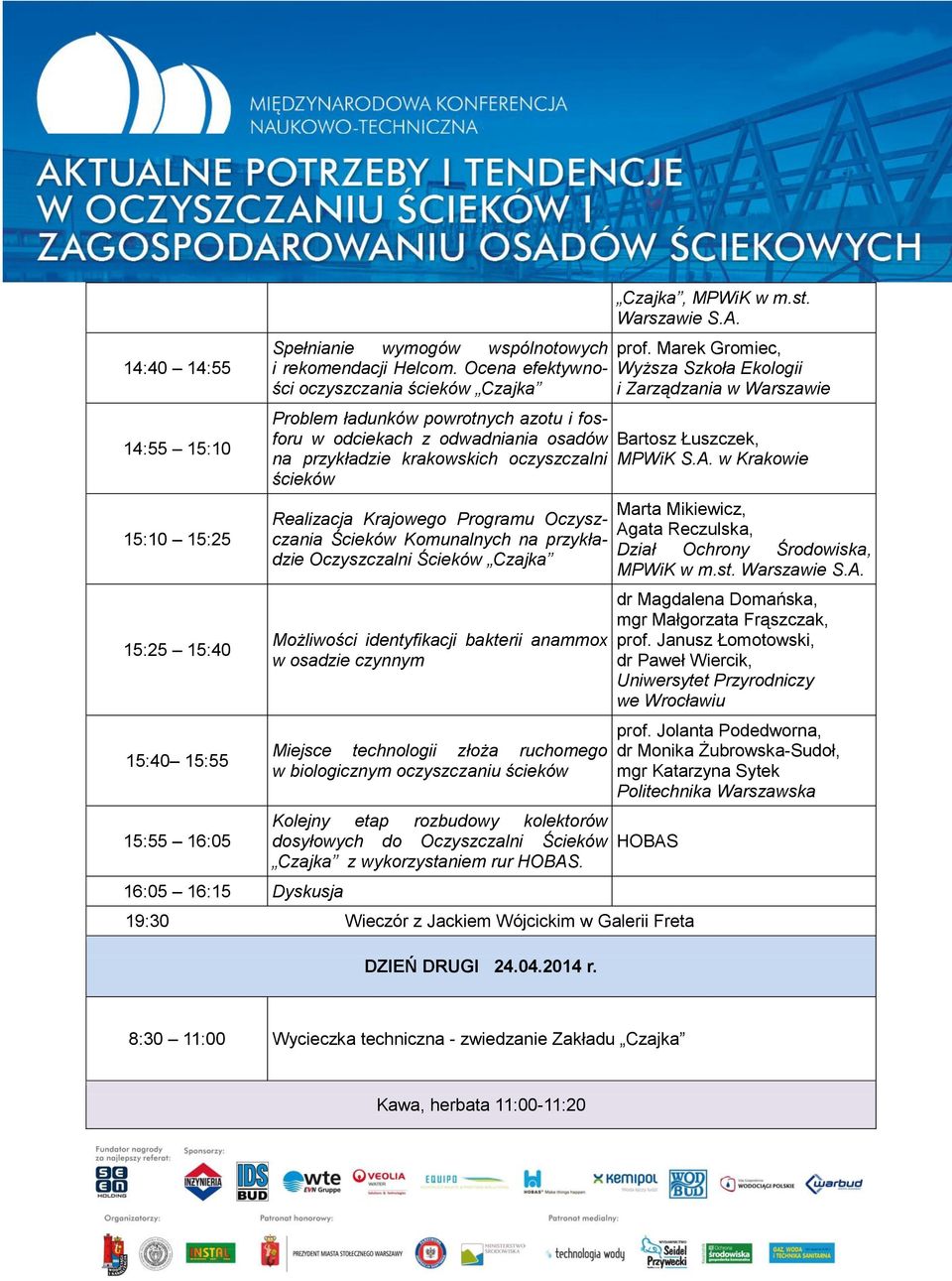 Ścieków Komunalnych na przykładzie Oczyszczalni Ścieków Czajka Możliwości identyfikacji bakterii anammox w osadzie czynnym Miejsce technologii złoża ruchomego w biologicznym oczyszczaniu Kolejny etap