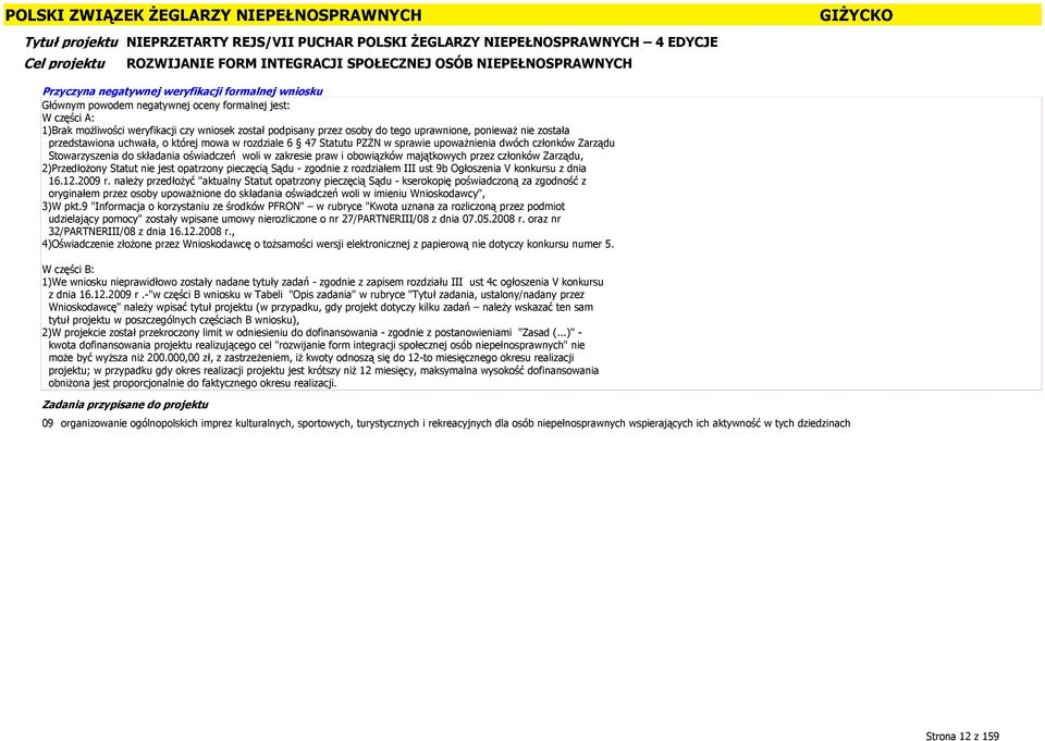upoważnienia dwóch członków Zarządu Stowarzyszenia do składania oświadczeń woli w zakresie praw i obowiązków majątkowych przez członków Zarządu, 2)Przedłożony Statut nie jest opatrzony pieczęcią Sądu