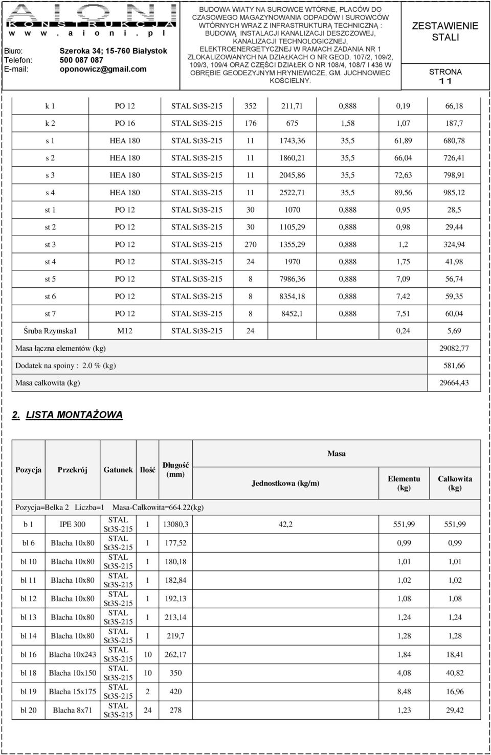 1,2 324,94 st 4 PO 12 24 1970 0,888 1,75 41,98 st 5 PO 12 8 7986,36 0,888 7,09 56,74 st 6 PO 12 8 8354,18 0,888 7,42 59,35 st 7 PO 12 8 8452,1 0,888 7,51 60,04 Śruba Rzymska1 M12 24 0,24 5,69 Masa