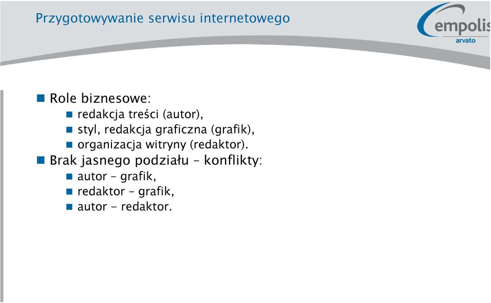 (grafik), organizacja witryny (redaktor).