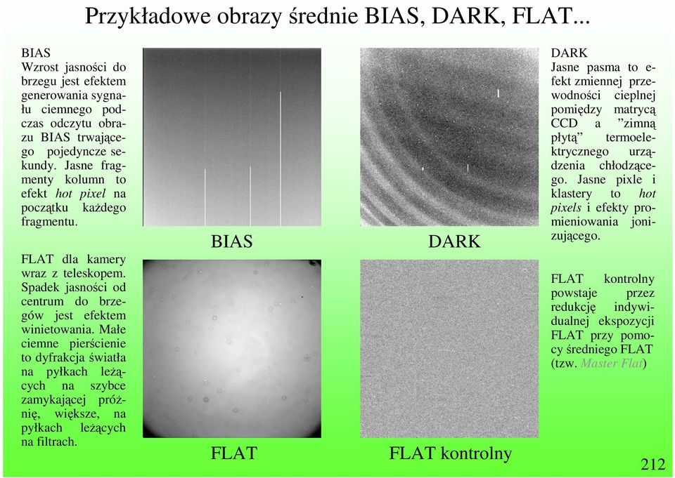 Małe ciemne pierścienie to dyfrakcja światła na pyłkach leŝących na szybce zamykającej próŝnię, większe, na pyłkach leŝących na filtrach.