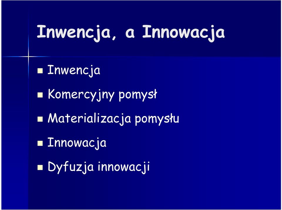 pomysł Materializacja