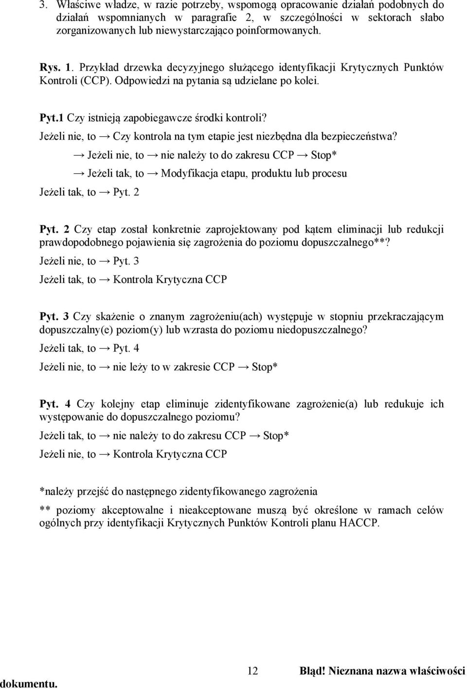 1 Czy istnieją zapobiegawcze środki kontroli? Jeżeli nie, to Czy kontrola na tym etapie jest niezbędna dla bezpieczeństwa?