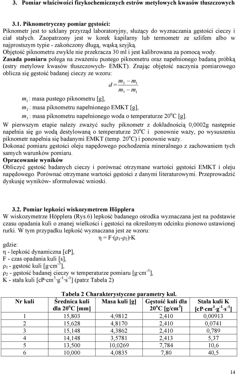 Zaopatrzony jest w korek kapilarny lub termometr ze szlifem albo w najprostszym typie - zakończony długą, wąską szyjką.