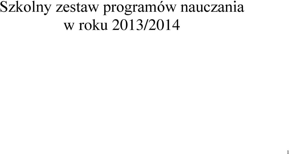 programów