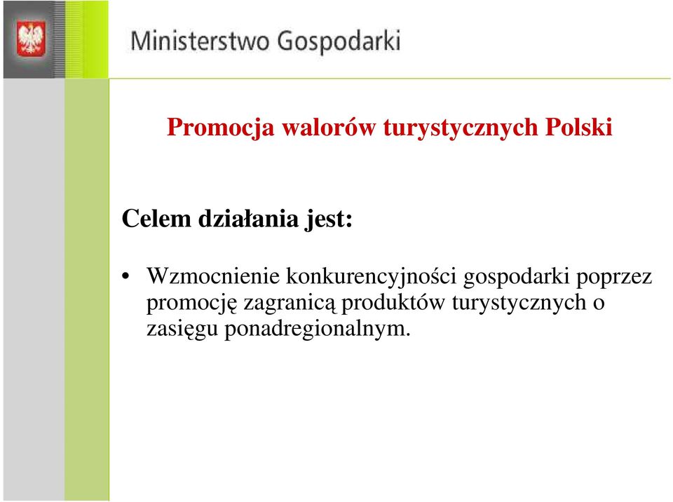 gospodarki poprzez promocję zagranicą