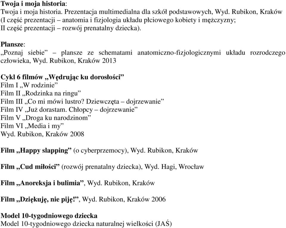 Plansze: Poznaj siebie plansze ze schematami anatomiczno-fizjologicznymi układu rozrodczego człowieka, Wyd.