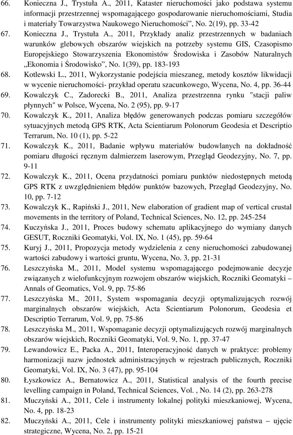 33-42 67. Konieczna J., Trystuła A.