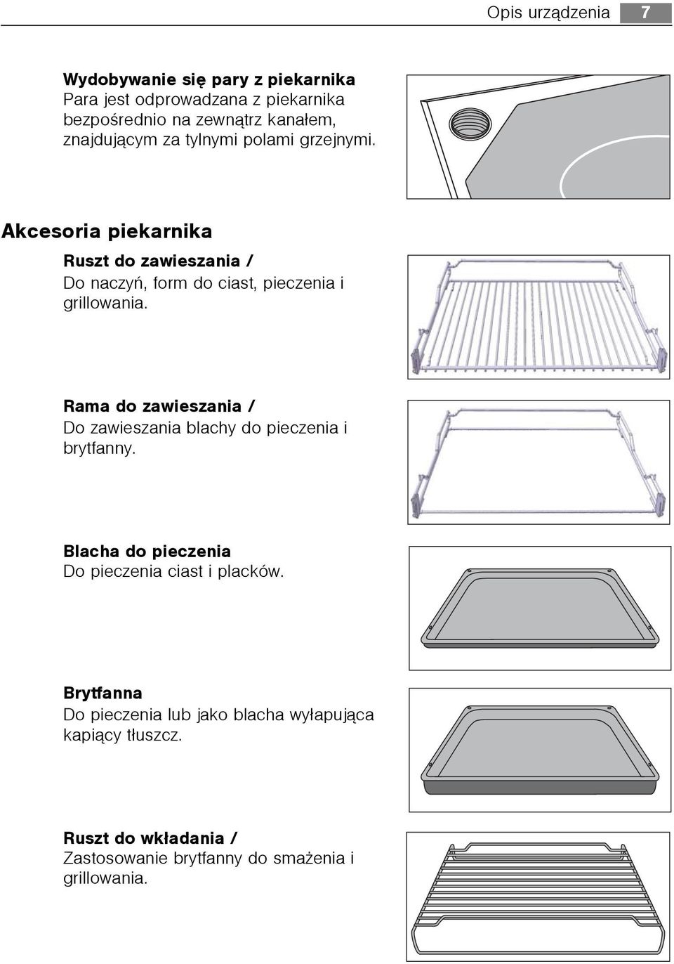 Rama do zawieszania / Do zawieszania blachy do pieczenia i brytfanny. Blacha do pieczenia Do pieczenia ciast i placków.