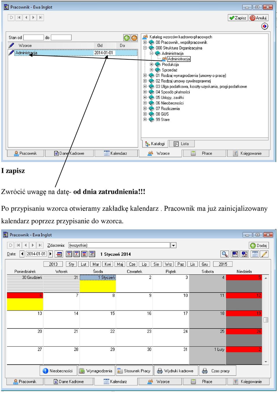 !! Po przypisaniu wzorca otwieramy zakładkę