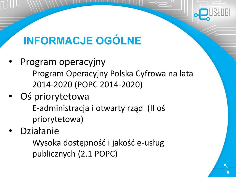 priorytetowa E-administracja i otwarty rząd (II oś