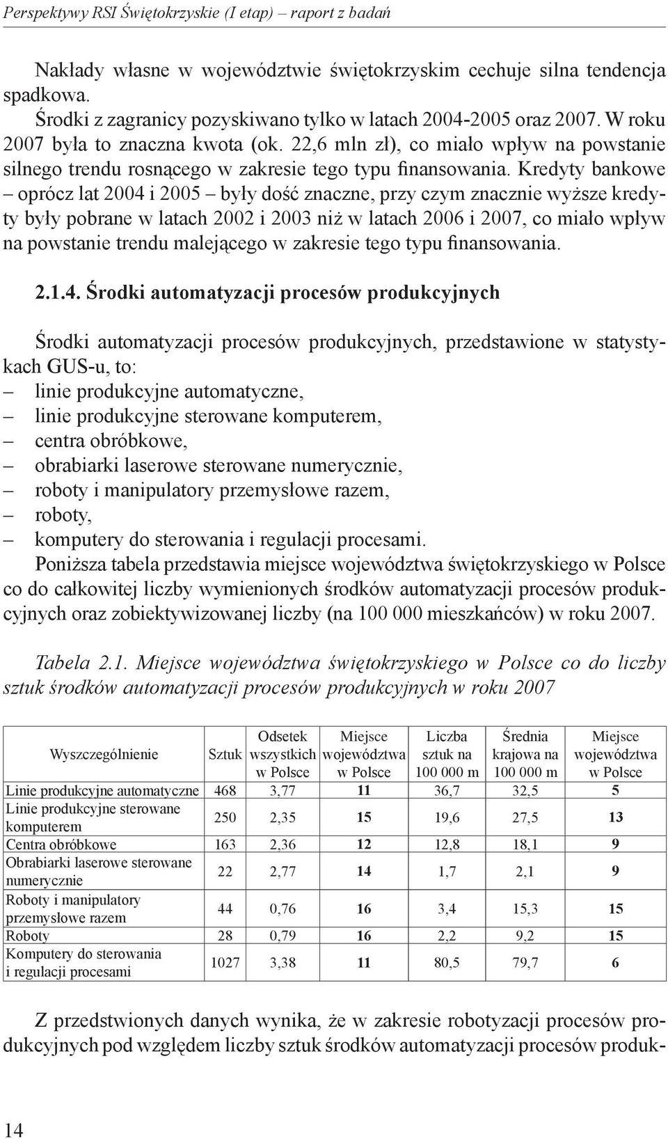 Kredyty bankowe oprócz lat 2004 i 2005 były dość znaczne, przy czym znacznie wyższe kredyty były pobrane w latach 2002 i 2003 niż w latach 2006 i 2007, co miało wpływ na powstanie trendu malejącego w