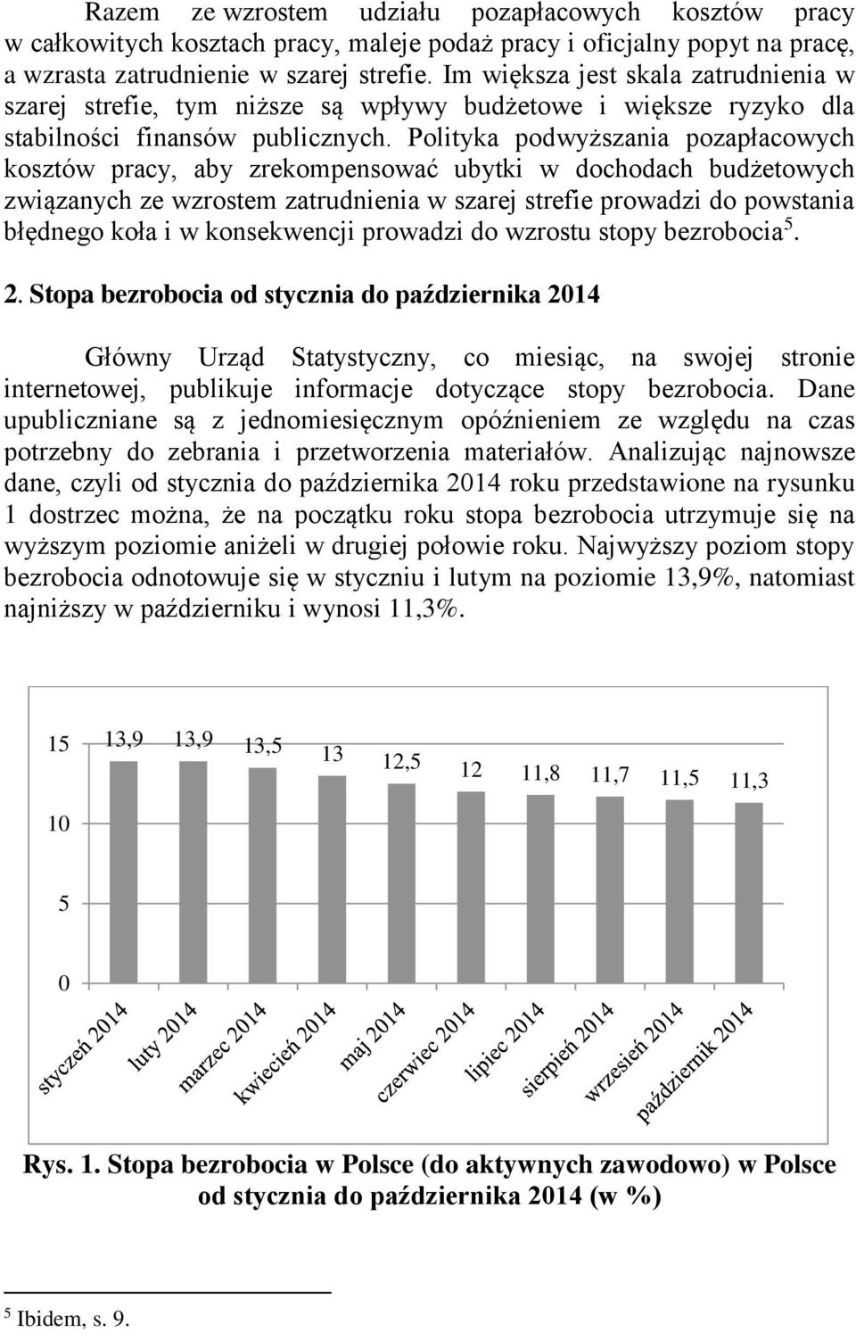 Polityka podwyższania pozapłacowych kosztów pracy, aby zrekompensować ubytki w dochodach budżetowych związanych ze wzrostem zatrudnienia w szarej strefie prowadzi do powstania błędnego koła i w