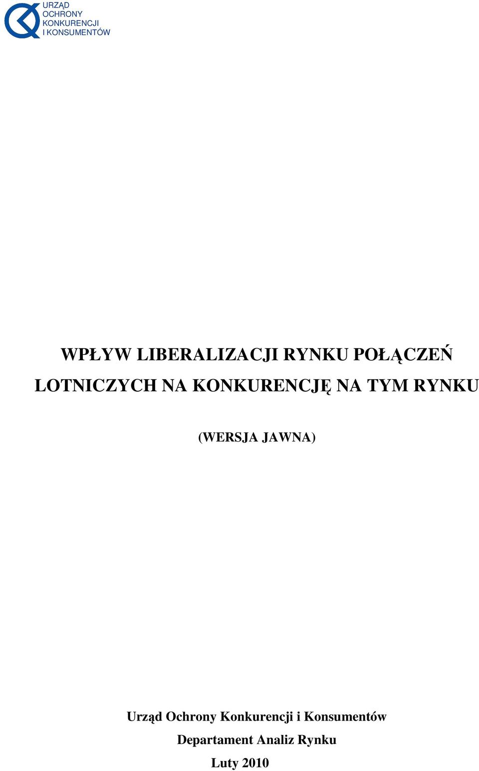 (WERSJA JAWNA) Urząd Ochrony Konkurencji