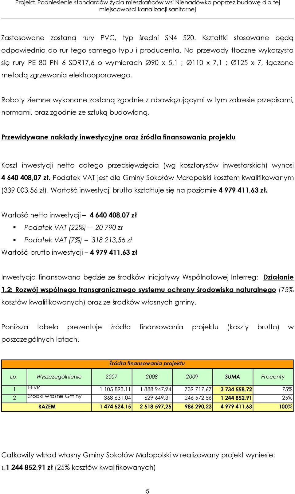 Roboty ziemne wykonane zostaną zgodnie z obowiązującymi w tym zakresie przepisami, normami, oraz zgodnie ze sztuką budowlaną.