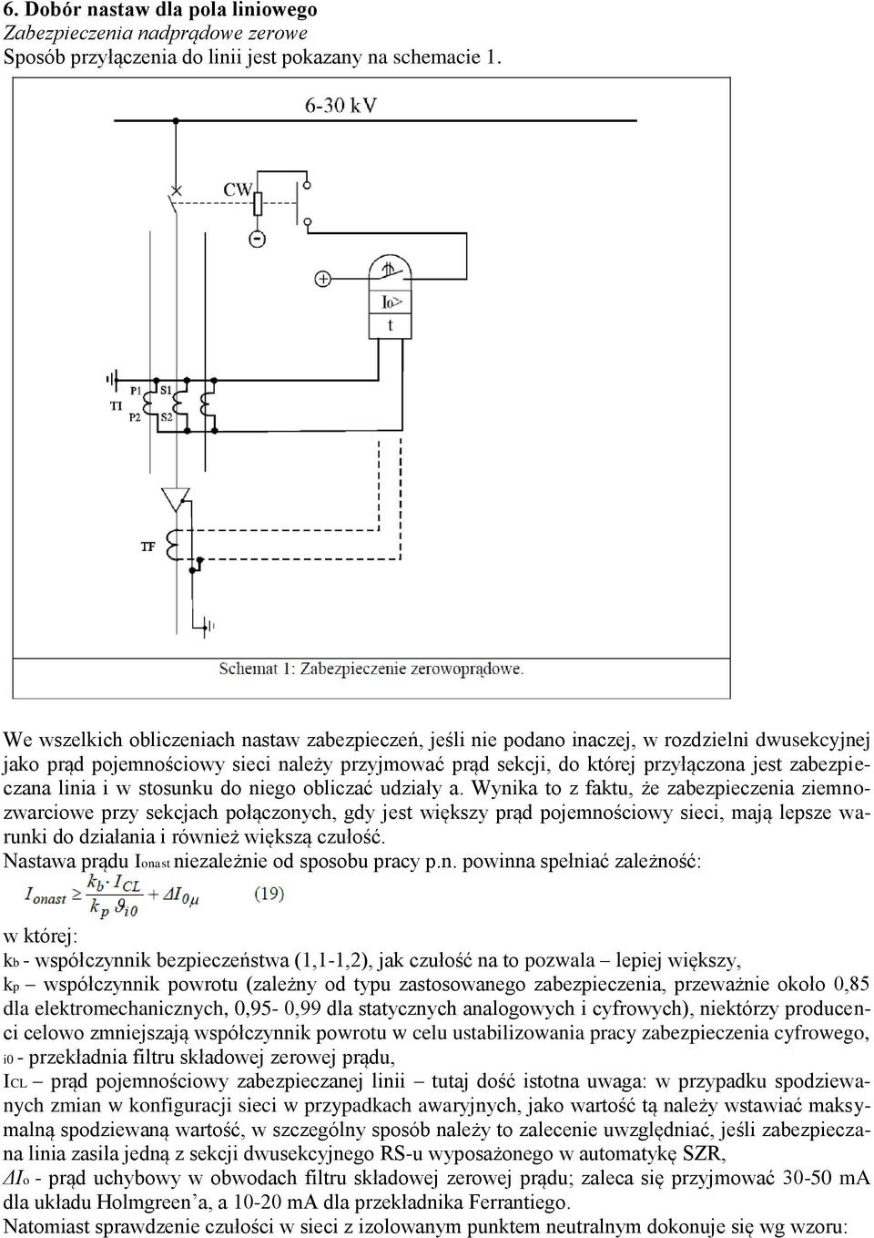 zabezpieczana linia i w stosunku do niego obliczać udziały a.