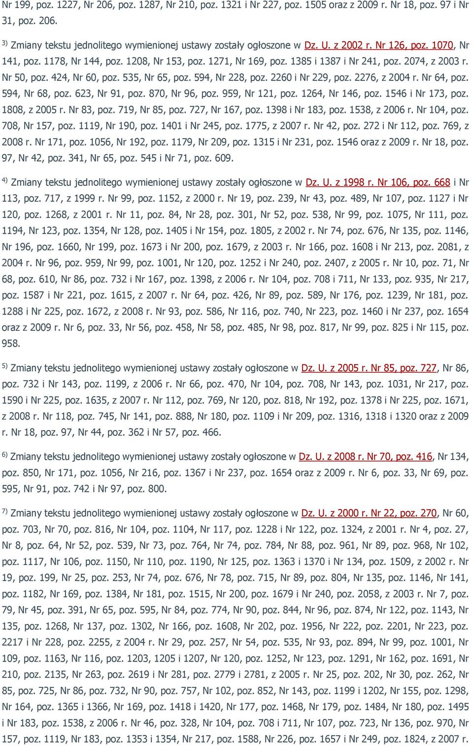 594, Nr 228, poz. 2260 i Nr 229, poz. 2276, z 2004 r. Nr 64, poz. 594, Nr 68, poz. 623, Nr 91, poz. 870, Nr 96, poz. 959, Nr 121, poz. 1264, Nr 146, poz. 1546 i Nr 173, poz. 1808, z 2005 r.