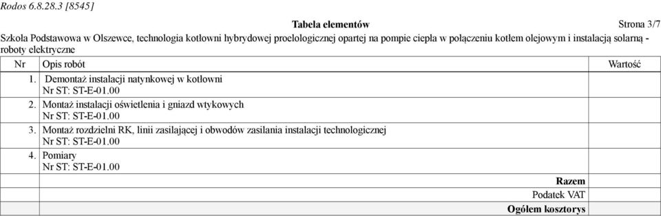 Montaż instalacji oświetlenia i gniazd wtykowych 3.