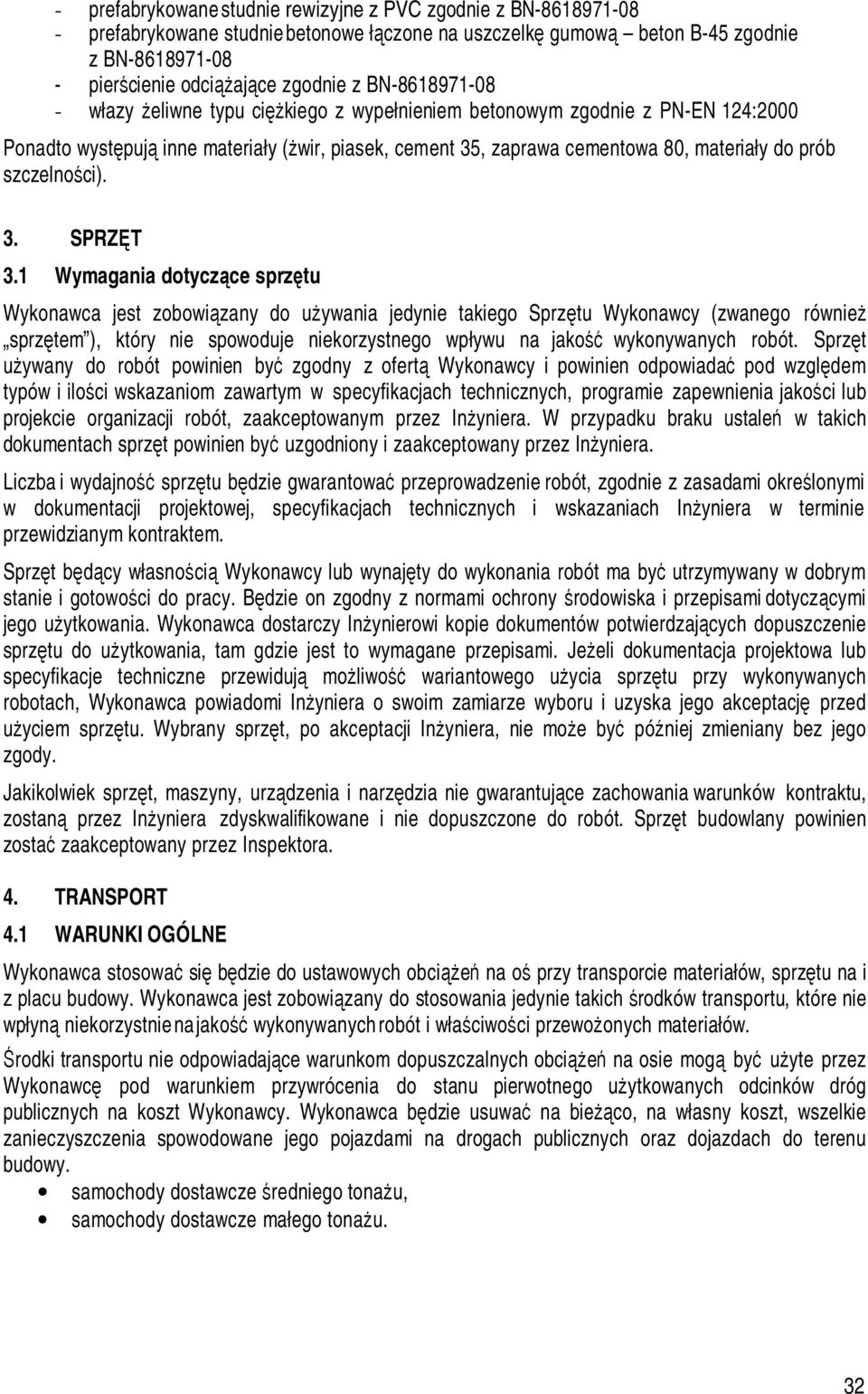 szczelności). 3. SPRZĘT 3.