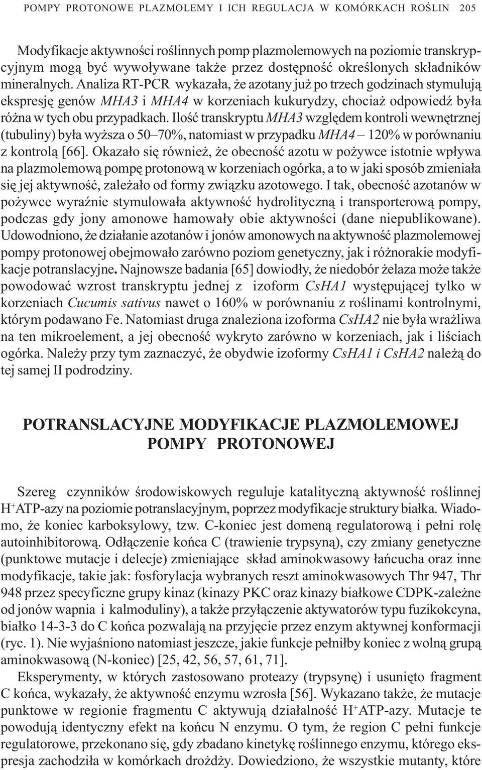 Analiza RT-PCR wykaza³a, e azotany ju po trzech godzinach stymuluj¹ ekspresjê genów MHA3 i MHA4 w korzeniach kukurydzy, chocia odpowiedÿ by³a ró na w tych obu przypadkach.