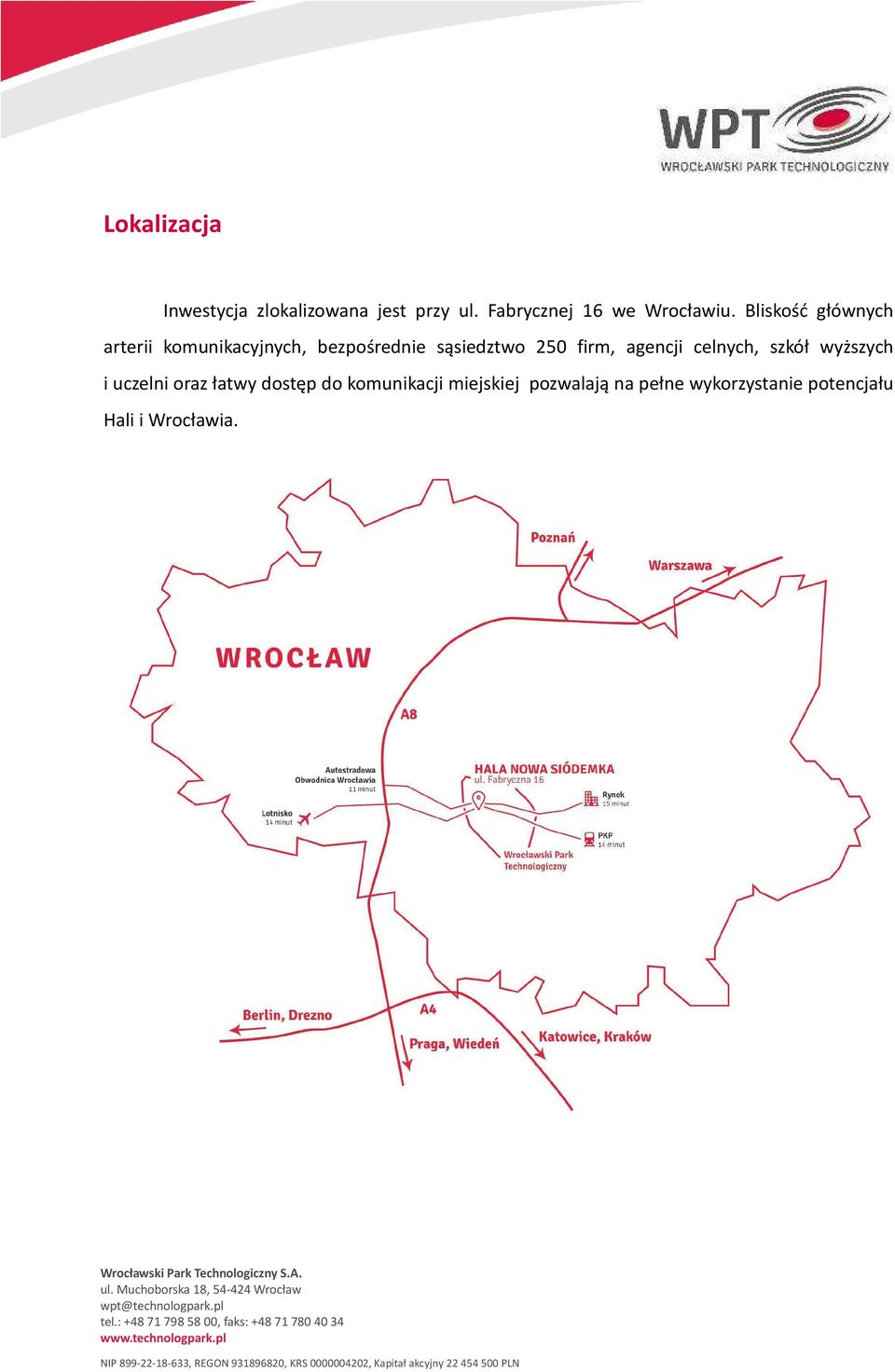 Bliskość głównych arterii komunikacyjnych, bezpośrednie sąsiedztwo 250