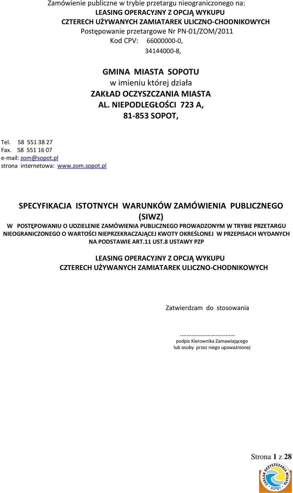 pl strona internetowa: www.zom.sopot.